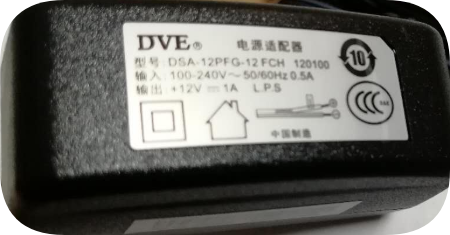 *Brand NEW*DVE 12V 1A AC ADAPTER DSA-12PFG-12 FCH 120100 Power Supply